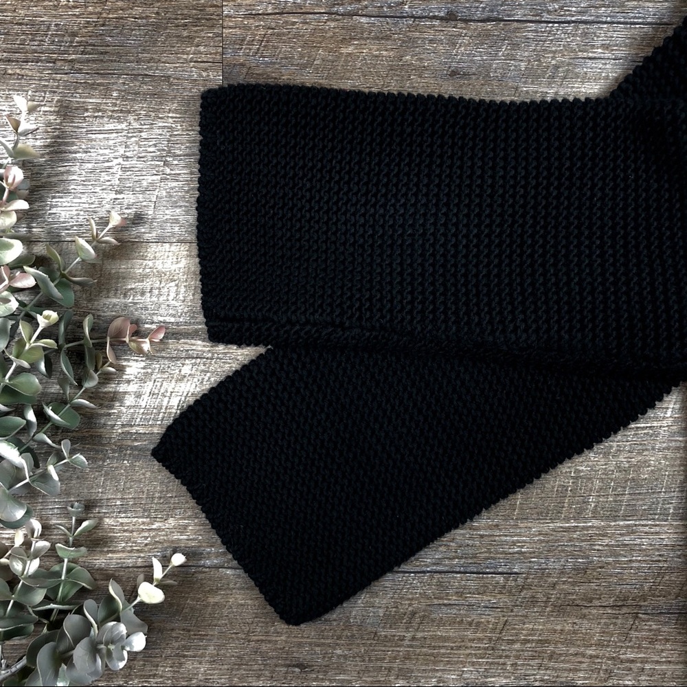 TALBOTS Black 100% Cotton Knit Cardigan Sweater - Picture 5 of 5